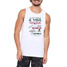 Camiseta Regata A vida comeca zona de conforto termina