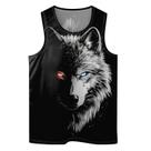 Camiseta regata Amasnay Cool Wolf Print para homens, verão, sem mangas Camiseta regata Amasnay Cool Wolf Print para homens, verão, sem mangas