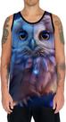 Camiseta Regata Animais Corujas Misticas Aves Noturnas HD 15 Camiseta Regata Animais Corujas Misticas Aves Noturnas HD 15