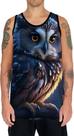 Camiseta Regata Animais Corujas Misticas Aves Noturnas HD 9 Camiseta Regata Animais Corujas Misticas Aves Noturnas HD 9