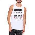Camiseta Regata Aprender libra ato de amor Camiseta Regata Aprender libra ato de amor