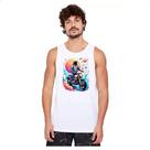 Camiseta Regata Astronauta Motoqueiro