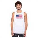 Camiseta Regata Bandeira USA Grunge Vintage