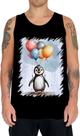 Camiseta Regata Bebê Pinguim com Balões Crianças 17