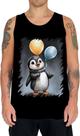 Camiseta Regata Bebê Pinguim com Balões Crianças 8
