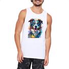 Camiseta Regata Border Collie Watercolor Arte