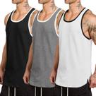Camiseta regata branca COOFANDY sem mangas e folgada