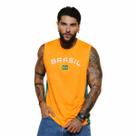 Camiseta Regata Braziline Brasil Masculina Dry Fit Poliéster Copa Do Mundo