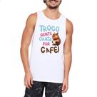 Camiseta Regata Capivara troco gente chata por cafe