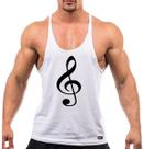 Camiseta Regata Cavada Masculino Academia Treino Musculação Personalizado Clave De Sol