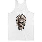 Camiseta Regata Caveira Indigena Cocar flechas cruzadas