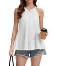 Camiseta regata com sutiã embutido para mulheres, floral de verão Camiseta regata com sutiã embutido para mulheres, floral de verão