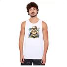 Camiseta Regata Coruja sobre o livro do conhecimento