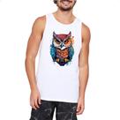 Camiseta Regata Coruja Watercolor Arte Camiseta Regata Coruja Watercolor Arte