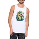 Camiseta Regata Crocodilo Watercolor Arte
