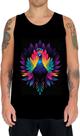 Camiseta Regata de Pavão Colorido Neon Vetor 1