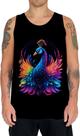 Camiseta Regata de Pavão Colorido Neon Vetor 15 Camiseta Regata de Pavão Colorido Neon Vetor 15