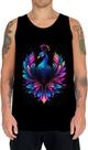 Camiseta Regata de Pavão Colorido Neon Vetor 9
