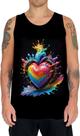 Camiseta Regata do Orgulho LGBT Coração Amor 19