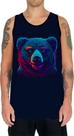 Camiseta Regata Estampada T-shirt Face Urso Neon Moda 1