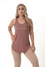 Camiseta Regata Feminina Academia Fitness Running Marrom