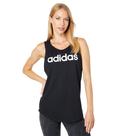 Camiseta regata feminina adidas Linear preta/branca tamanho L