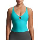 Camiseta regata feminina Aoxjox, sem mangas, alça esculpida