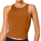 Camiseta regata feminina Colorfulkoala Body Contour Yoga XXL Brown