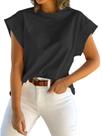 Camiseta regata feminina de verão Tankaneo preta