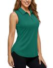 Camiseta regata feminina MAGCOMSEN verde Quick Dry UPF 50+ tamanho M
