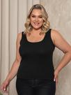 Camiseta regata feminina plus size canelada