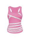 Camiseta regata feminina SOLY HUX, punk cravejada, franzida e gola redonda