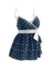 Camiseta regata feminina Verdusa com bolinhas Y2k Summer Dusty Blue