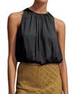 Camiseta regata feminina Ythomm Halter Crop Bubble sem mangas preta Camiseta regata feminina Ythomm Halter Crop Bubble sem mangas preta