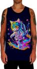 Camiseta Regata Galaxias Gato Astronauta Fofo Marte Lua 1 Camiseta Regata Galaxias Gato Astronauta Fofo Marte Lua 1