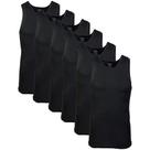 Camiseta regata Gildan para homens preta tamanho GG (pacote com 6)