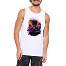 Camiseta Regata Girl Muscle Car Neon Art