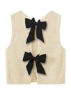 Camiseta regata GORGLITTER Cute Bow, sem encosto, colete de malha sem mangas Camiseta regata GORGLITTER Cute Bow, sem encosto, colete de malha sem mangas