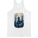 Camiseta Regata Halloween Bruxa Noite Lua Cheia