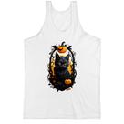 Camiseta Regata Halloween Gato Preto Espelho Macabro Camiseta Regata Halloween Gato Preto Espelho Macabro