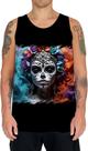 Camiseta Regata La Catrina Mexicana Dama Esqueleto 8