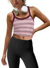 Camiseta regata LAMISSCHE com alça de espaguete listrada para mulheres