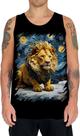 Camiseta Regata Leão Noite Estrelada Van Gogh 4 Camiseta Regata Leão Noite Estrelada Van Gogh 4
