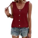 Camiseta regata LIZALIG com decote em V, sexy, casual, solto, feminino, cor de vinho