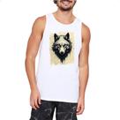 Camiseta Regata Lobo face pintura em papiro