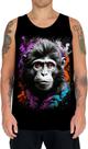 Camiseta Regata Macaco Monkey Ilustrado Vetor 4