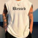 Camiseta Regata Machão Masculina Camisa Cavada Blessed Academia