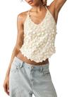 Camiseta regata MakeMechic Sequin Glitter Halter, decote em V, costas abertas