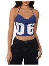 Camiseta regata MakeMechic Y2k sem encosto azul de verão para mulheres Camiseta regata MakeMechic Y2k sem encosto azul de verão para mulheres