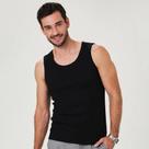 Camiseta Regata Malwee Ribana Masculina Gola Redonda Preto